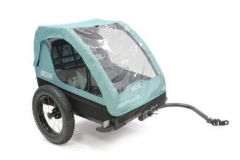 Remarque à vélo pour transport d'enfant à la location à Annecy