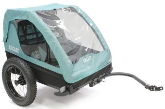 Remarque à vélo pour transport d'enfant à la location à Annecy