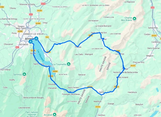 Crossing the Aravis Range – Cycling Route