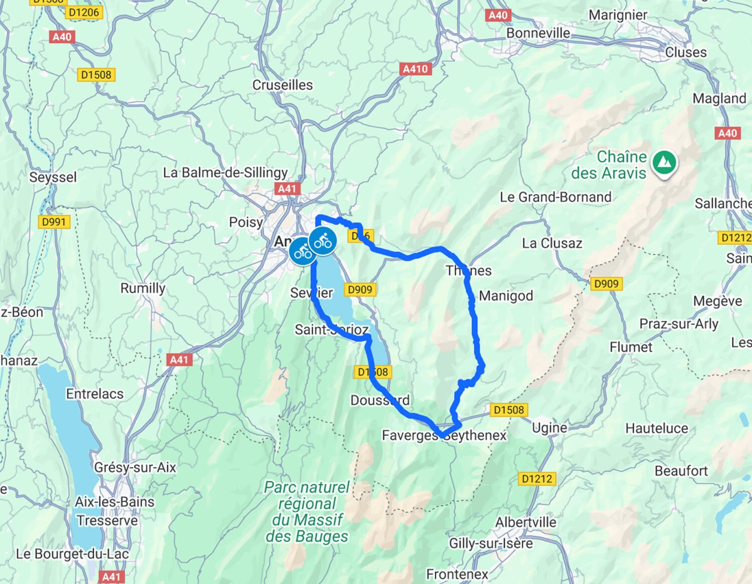 Itinéraire en vélo : Tour de la Tournette – Cycling Route