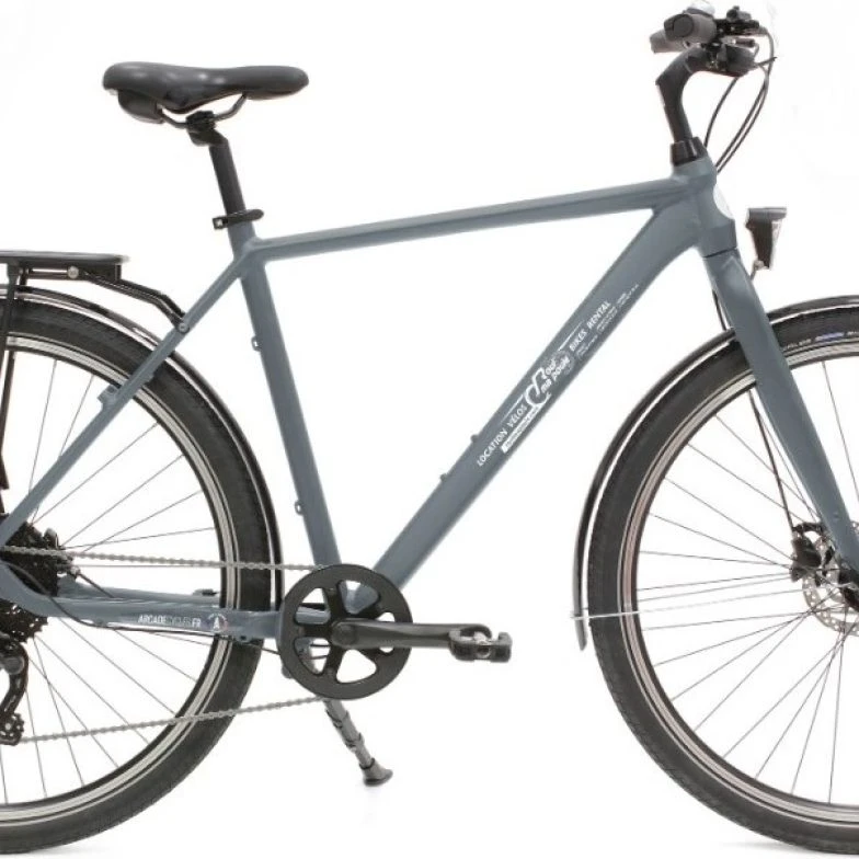 Bicicleta VTC confort mixta «Tour du Lac» con cuadro cerrado en alquiler